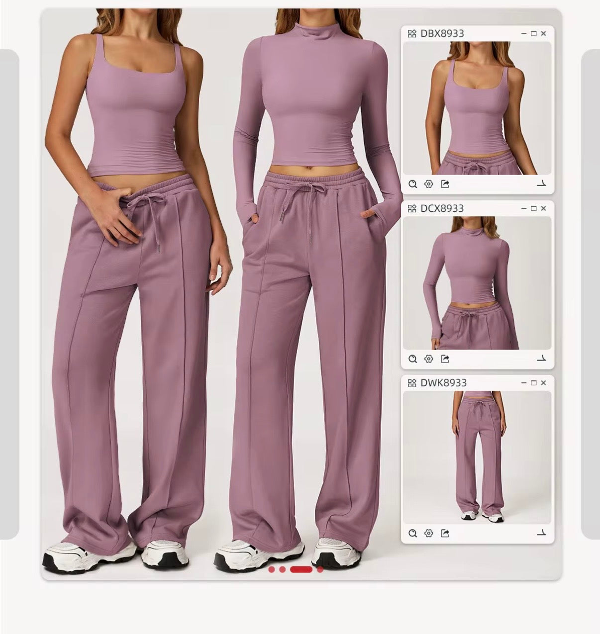 2 Piece Set Drawstring Pockets Joggers Workout Sport Gym Clothing Fitness Sports Yoga Set
