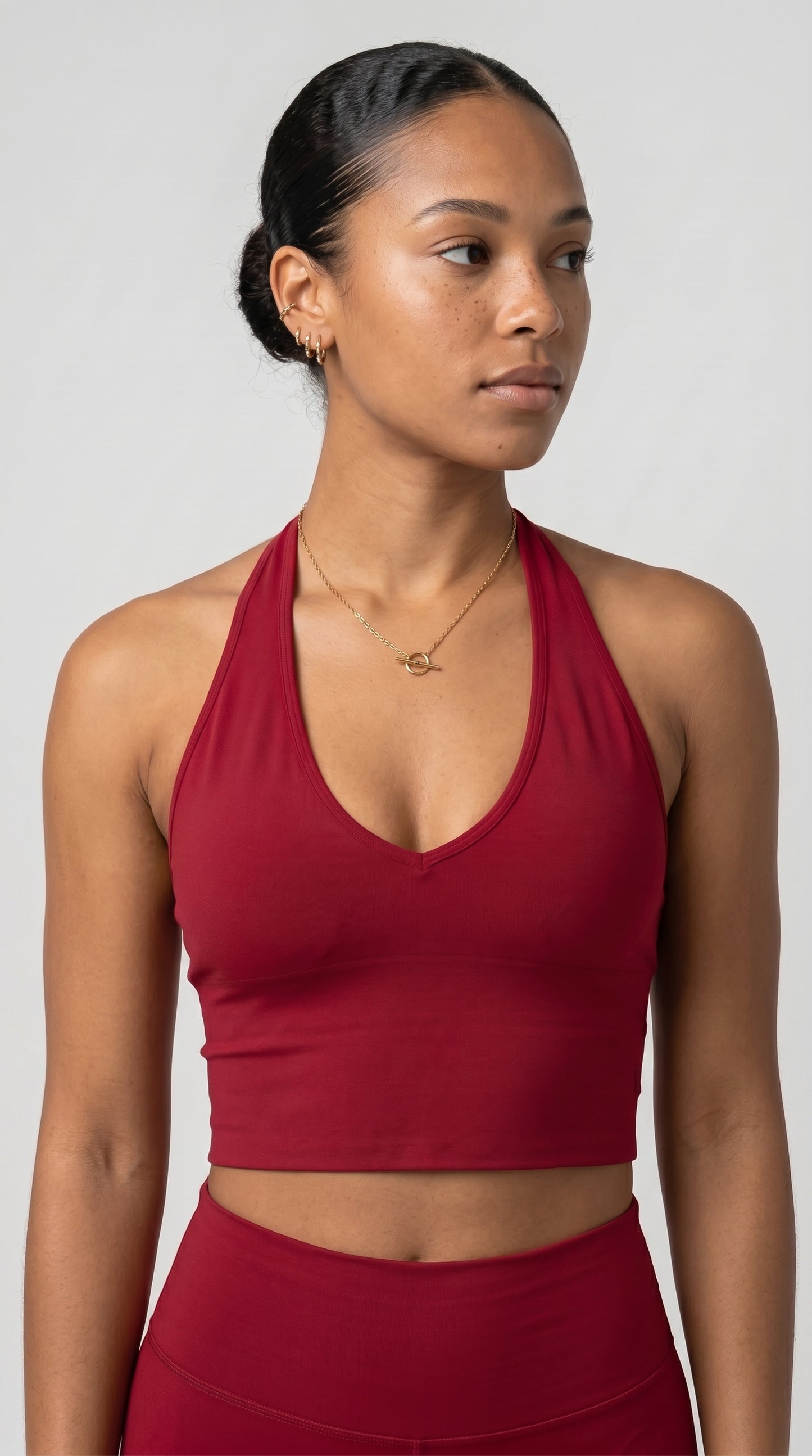 Seamless Sculpt Halter V-Neck Tank Top