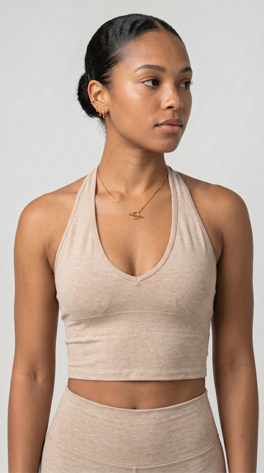 Seamless Sculpt Halter V-Neck Tank Top