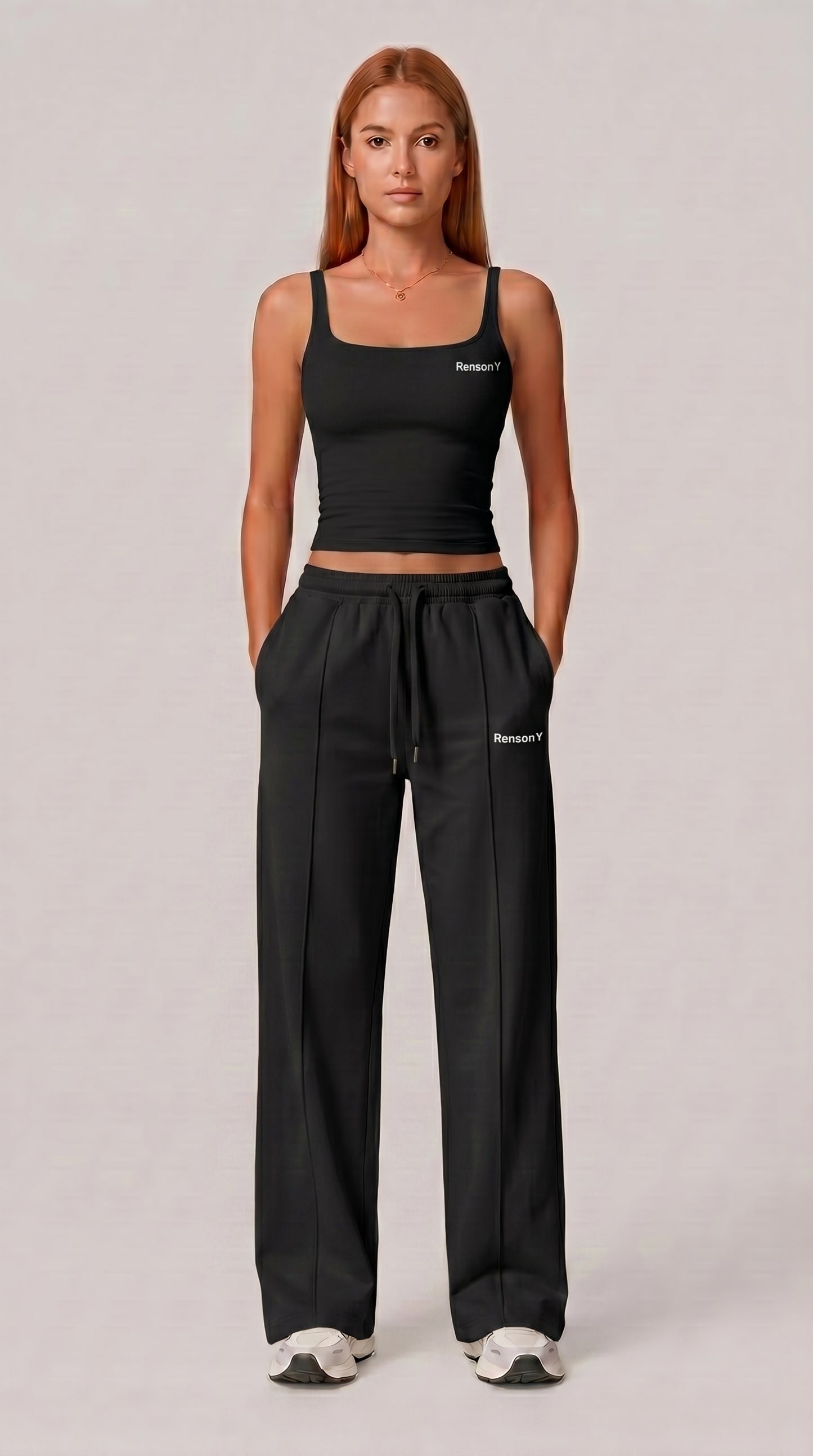 2 Piece Set Drawstring Pockets Joggers Workout Sport Gym Clothing Fitness Sports Yoga Set